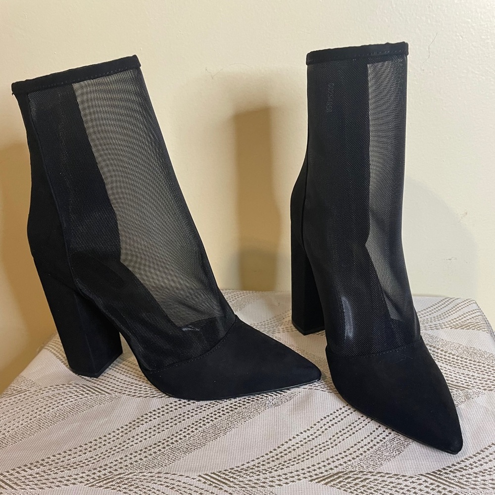 Sex Kitten Mesh Ankle Boots